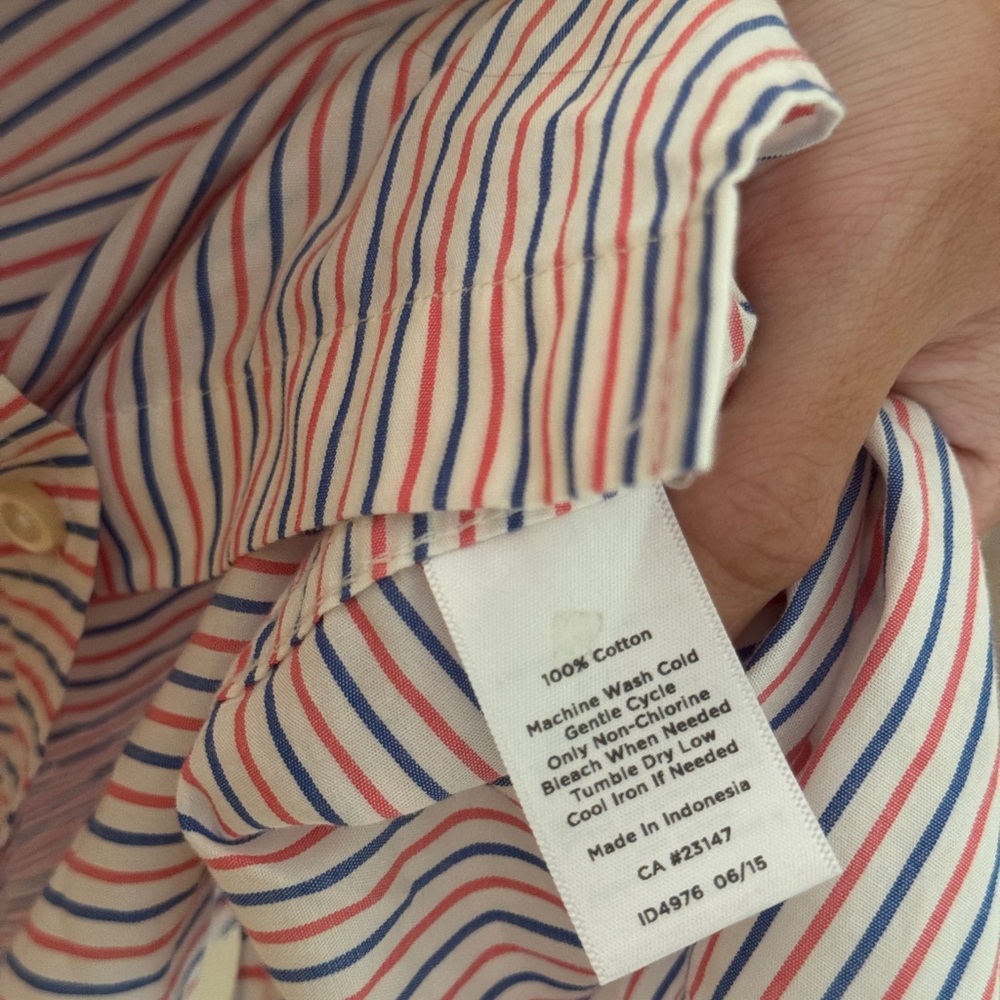 Talbots Striped Button Down Top - image 8